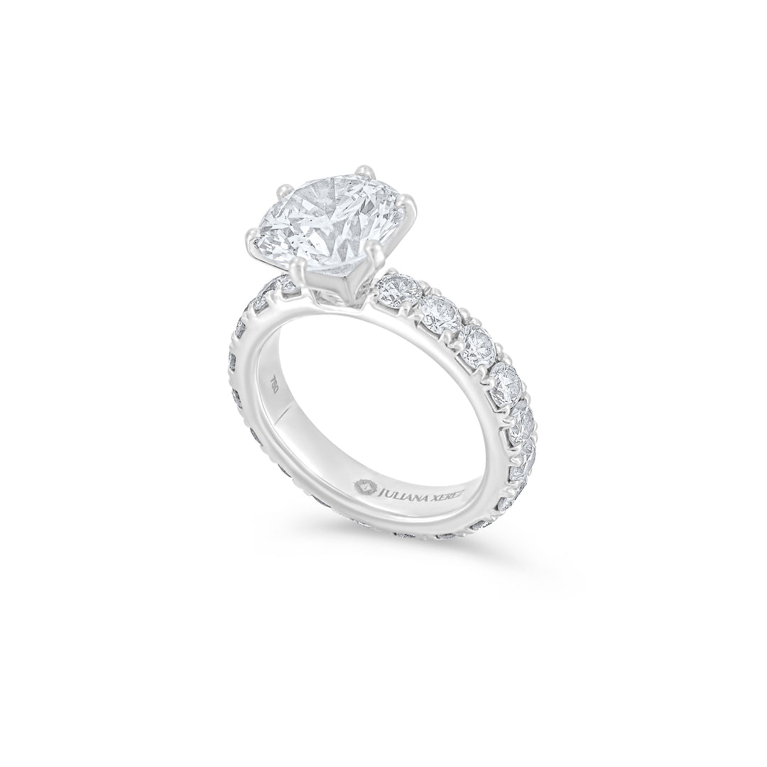 Engagement ring 18k white gold