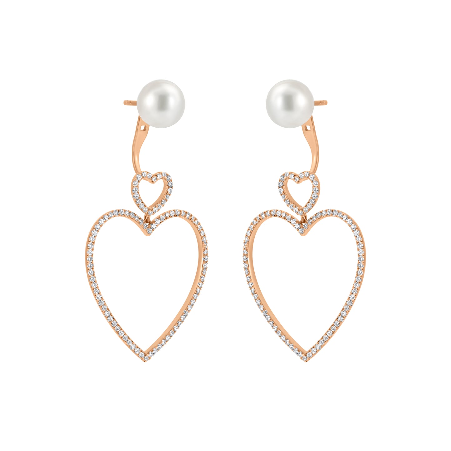 Brinco Love Wins em ouro rosa 18K