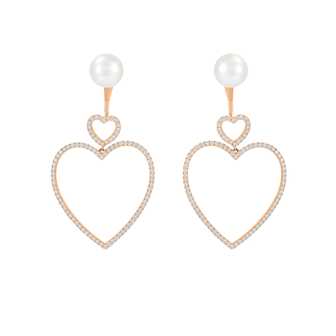 18K Rose Gold Love Wins Earring