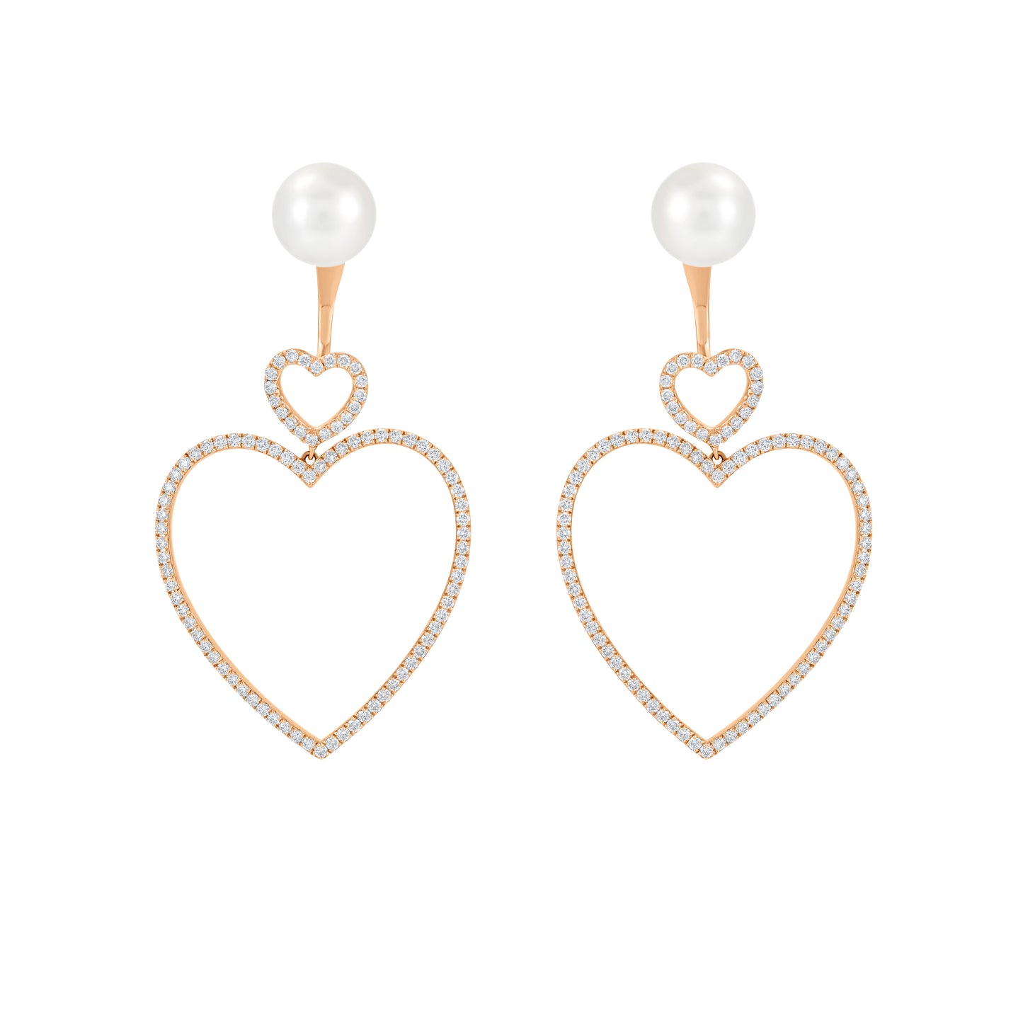 Brinco Love Wins em ouro rosa 18K