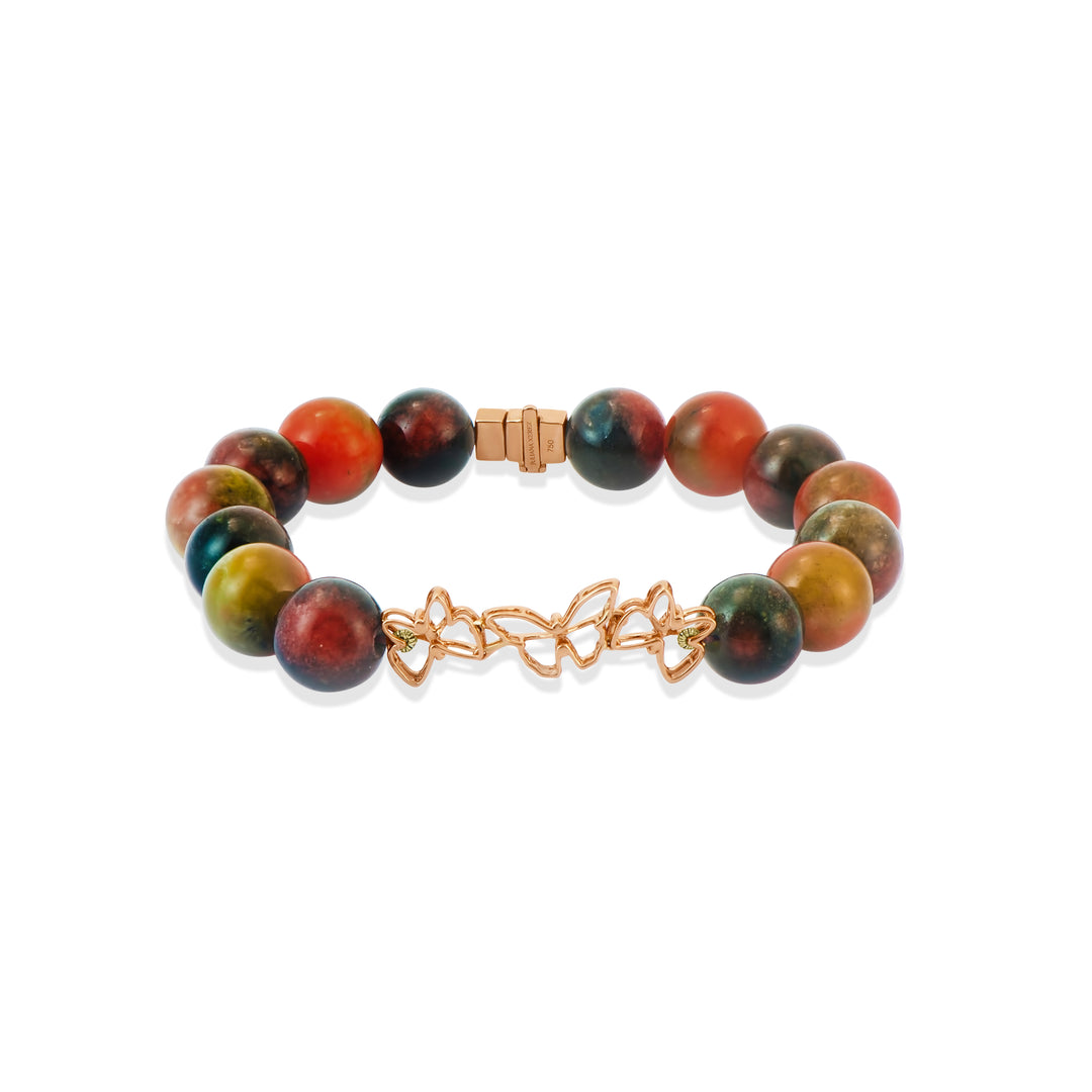 18K Rose Gold Bliss Unakite Bracelet