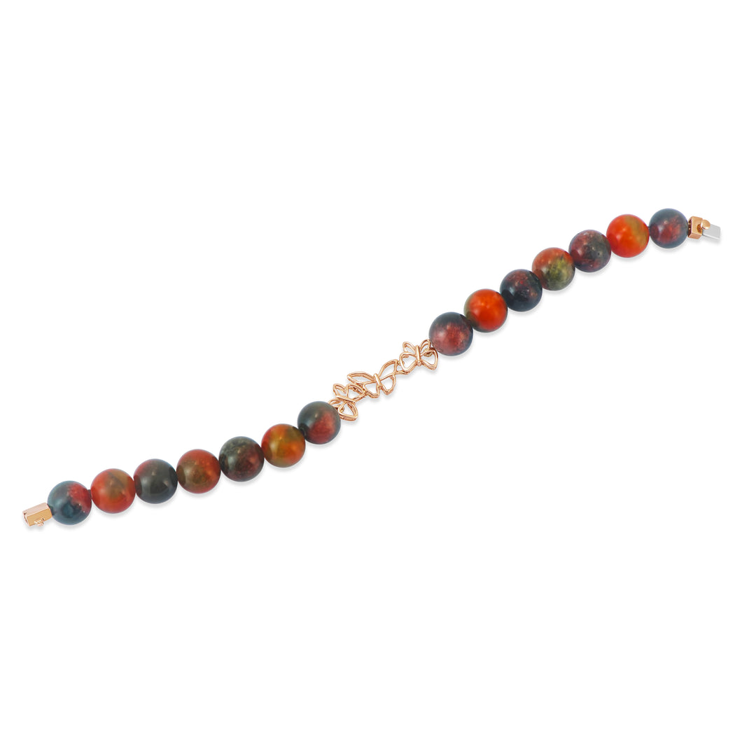 18K Rose Gold Bliss Unakite Bracelet