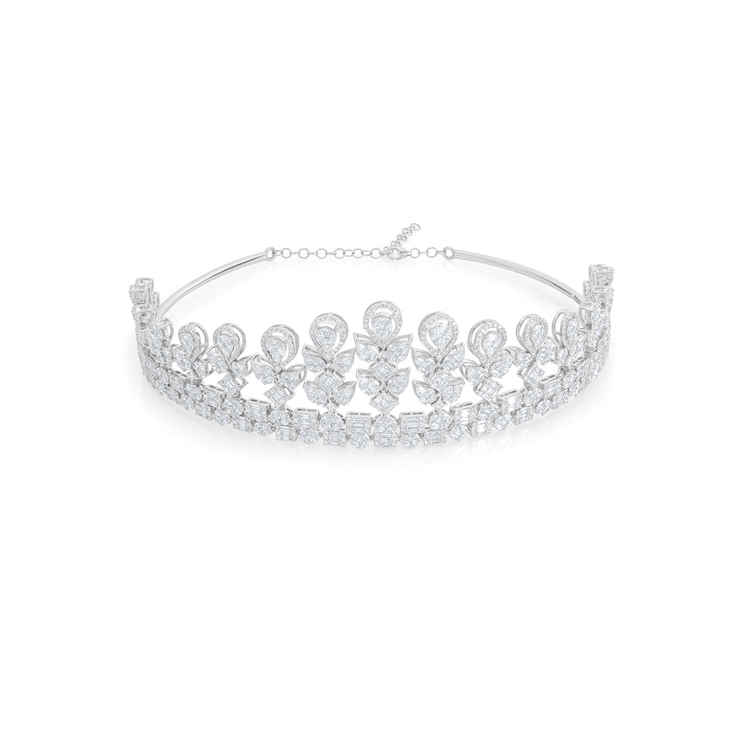 18K White Gold Crown/Choker