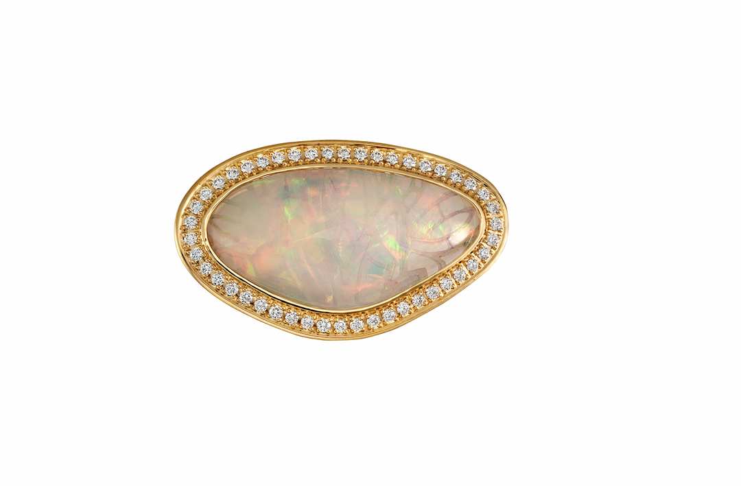 18K Yellow Gold Opal Ring