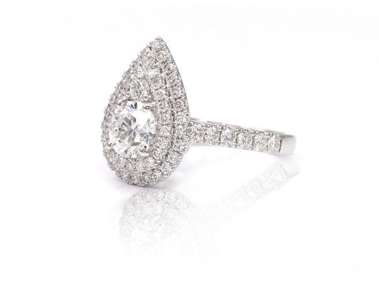18K White Gold Engagemnet Ring