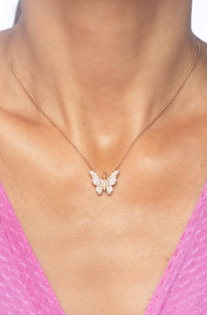 Colar Highest Self/Eu superior ajustável Ouro Rose e Diamontes 