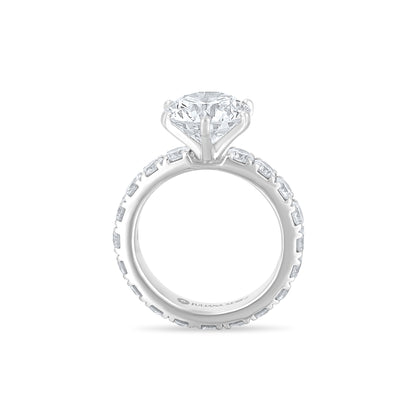 Anel de noivado em ouro branco 18k