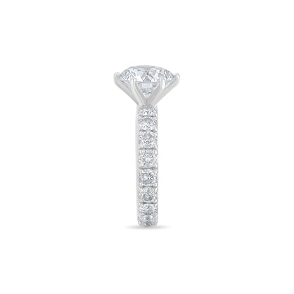 Anel de noivado em ouro branco 18k