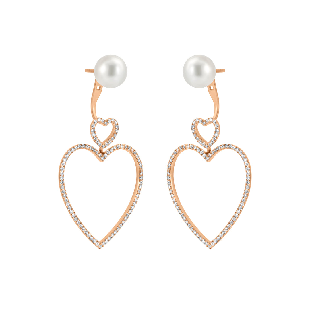 Brinco Love Wins em ouro rosa 18K
