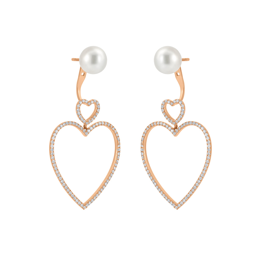 18K Rose Gold Love Wins Earring