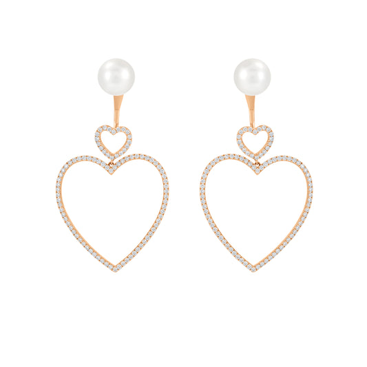 18K Rose Gold Love Wins Earring