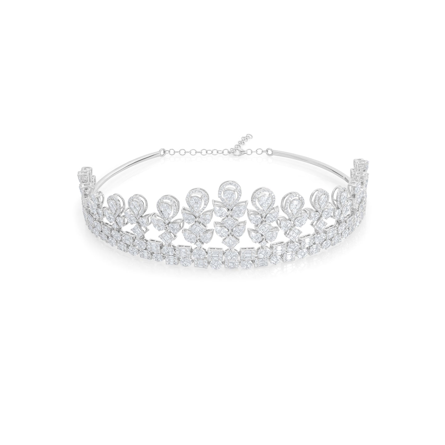 18K White Gold Crown/Choker